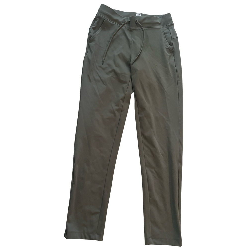 Yogalicious Lux Size XS Lux Aenue Straight Leg Pant Drawstring Olive Green Gray